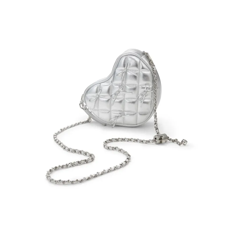 CHARLES&KEITH PU Heart Bag Crossbody Bags Trumpets Women's Silver/Pink-2
