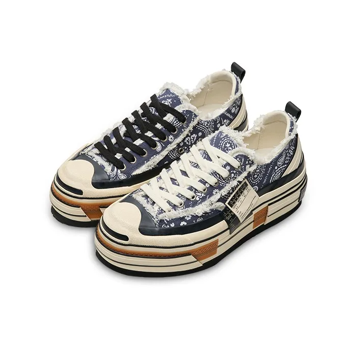 VESSEL Anti Slip Wear Resistant Low Top Skateboard Shoes Unisex Blue-1