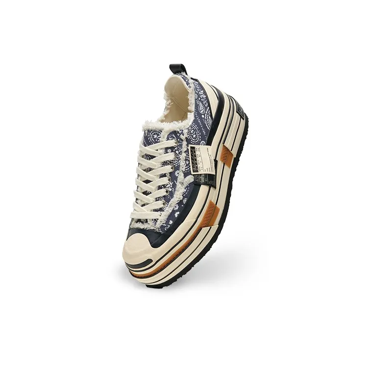 VESSEL Anti Slip Wear Resistant Low Top Skateboard Shoes Unisex Blue-2
