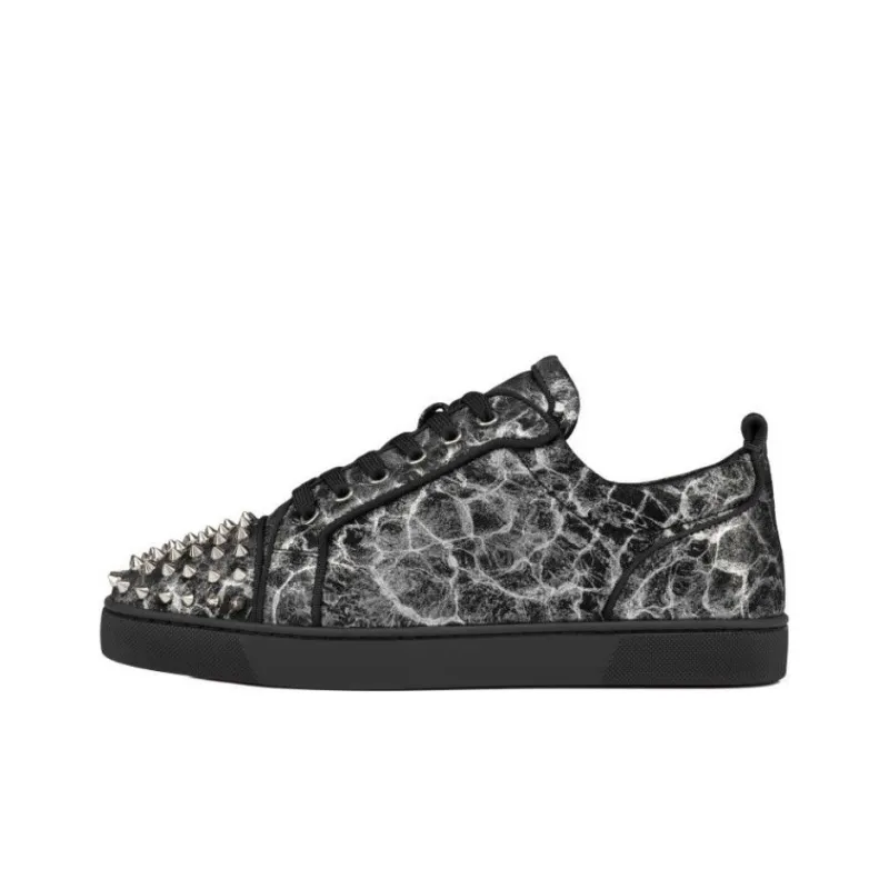 CL LUBOTING Louis Junior Spikes Low Top Skateboard Shoes Men's Black-0