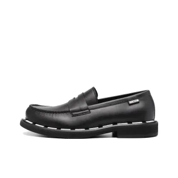 MOSCHINO Stitch-detailed Slip-on Loafers