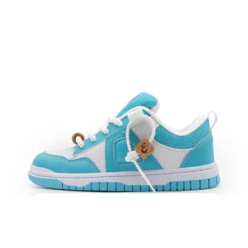 Shionpo Skateboard Shoes Unisex Low Top White Lake Blue