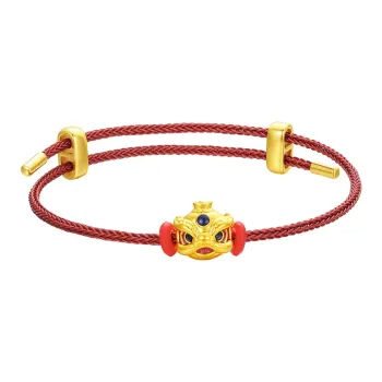 First Fortune Nafa Waking Lion Dance Lion Fortune Bead Solid Gold Priced In Gram Bracelets Unisex