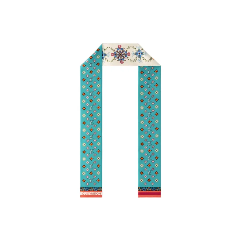 LOUIS VUITTON Silk Silk Scarves Unisex Cream-1