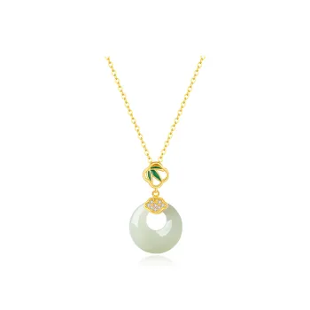 7℃ Hetian Jade Necklaces Pale Greenish White Jade Unisex