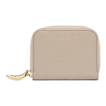 Chloe Grain Calfskin Coin Purse Women's Brown