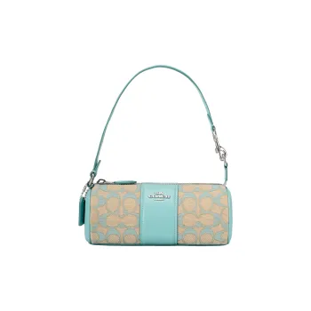 COACH Nolita Fabric With Leather One Shoulder Handbags Small Size Women's Green Multicolor