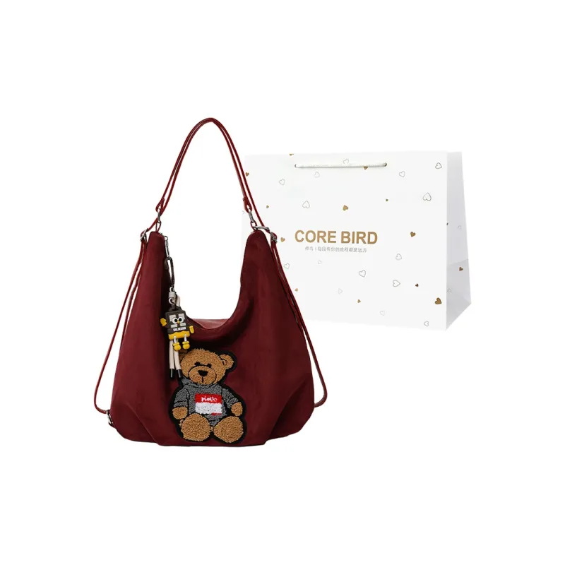 CORE BIRD PU Double Shoulder Crossbody Bag, Shoulder Bag Regular Women's Brown/Red/Coffee/Black-6