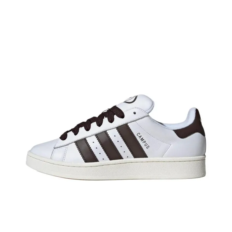 Adidas Originals CAMPUS 00s Anti Slip Wear Resistant Low Top Skateboard Shoes Unisex White Black-0