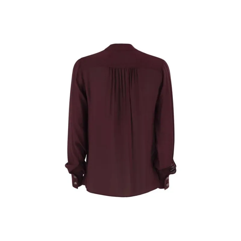 Elisabetta Franchi V Neck Ruched Blouse-1