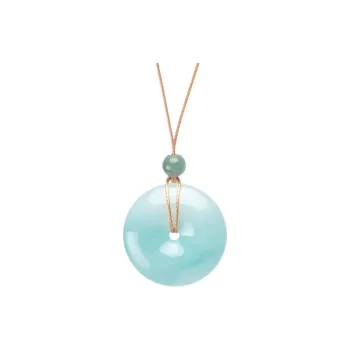 Long Fu Glutinous Jade Jadeite Necklace With Chinese Style Pendant Unisex