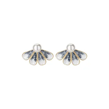QLADY S925 Silver Stud Earrings Women's