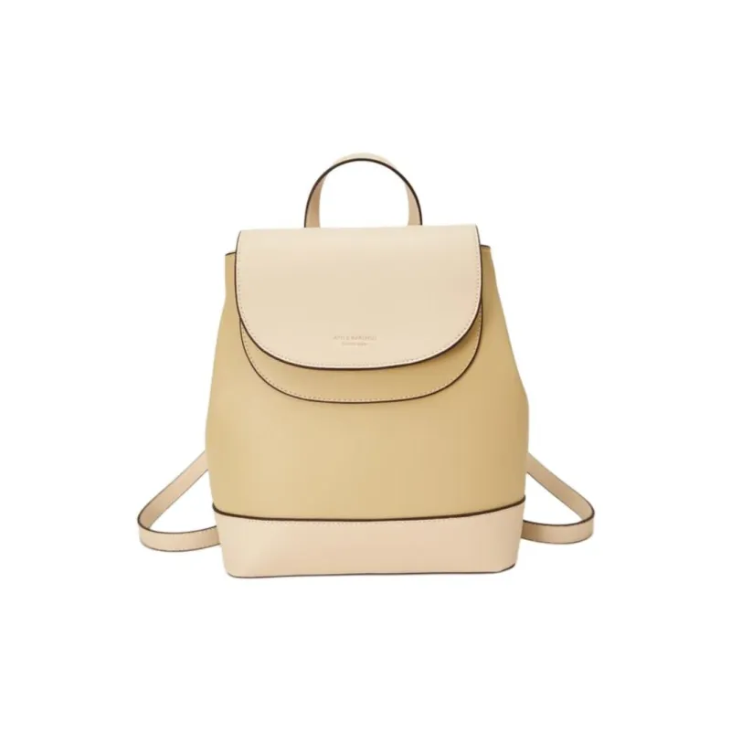 ZAVC PU Backpack Regular Women's Vanilla Yellow/White & Milk Tea/Khaki & Brown/Black-0