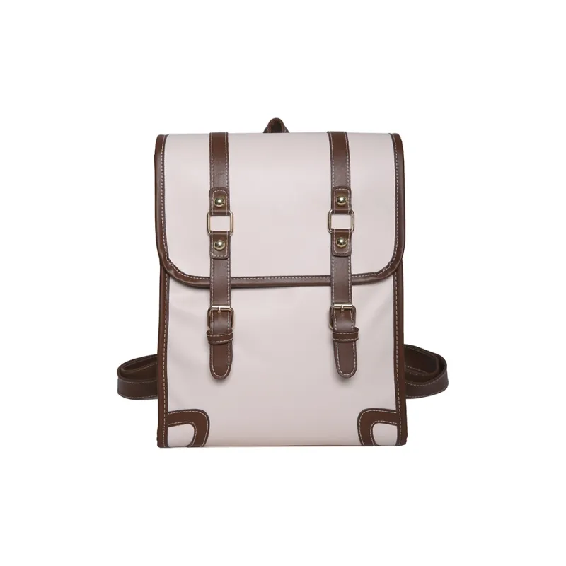 JIANMU PU Backpack Regular Women's Brown/Black/Blue/Ecru-5