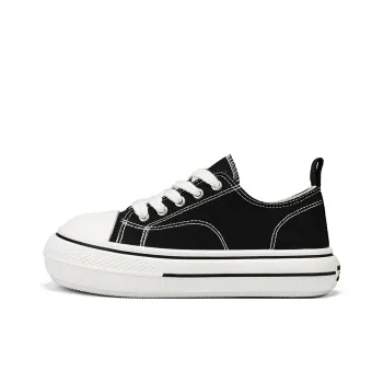 Wooden Rabbit Height Increasing Kids Canvas Shoes Teenagers