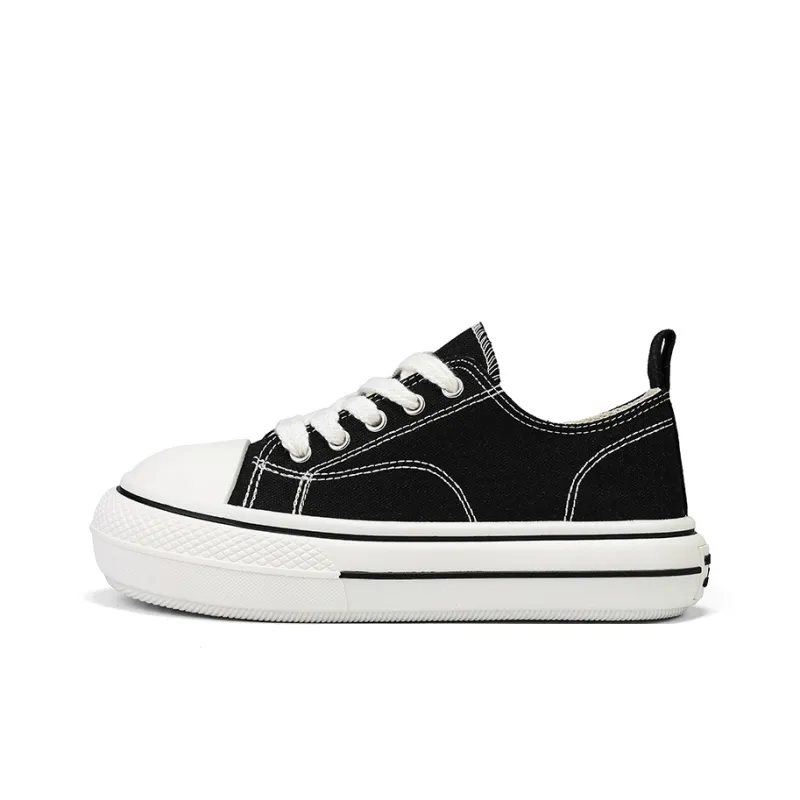 Wooden Rabbit Height Increasing Kids Canvas Shoes Teenagers-0
