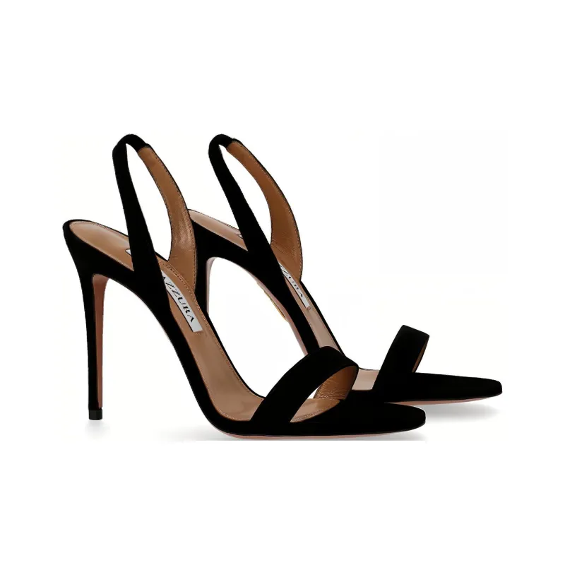 AQUAZZURA One Strap Sandals Women's Black-1