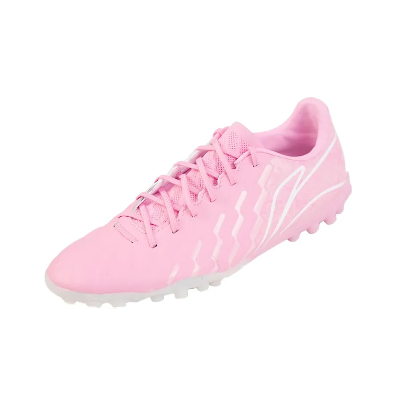 LiNing TF Rubber Broken Studs Artificial Ground Wear-Resistant Slip-Resistant Soccer Shoes Men's Pink White-2