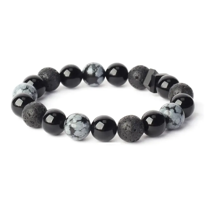 LANMUYINNUO Obsidian Bracelets Unisex-1
