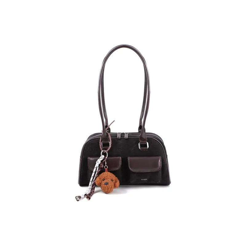 Vigno Synthetic Leather Tote Shoulder Bag Regular Women's Yellow Brown/Black/Coffee-38