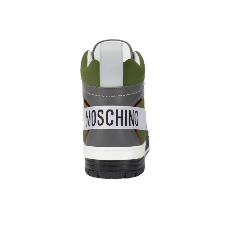 MOSCHINO High Top Lace Up Sneakers-4