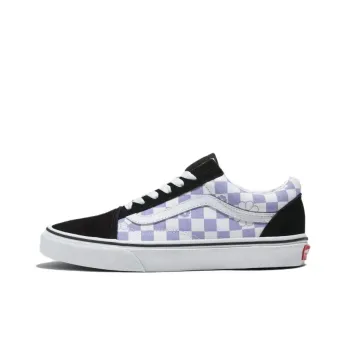 Vans Non slip Lightweight Low Top Skateboard Shoes Unisex White Purple