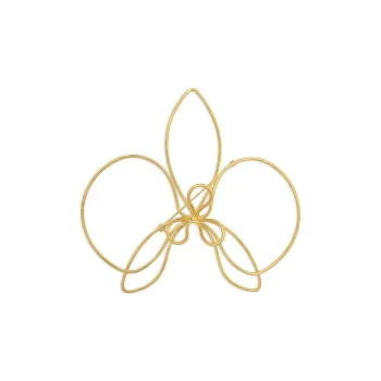 Oscar De La Renta Threaded Orchid Brooch