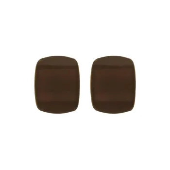 SAINT LAURENT Brass Clip On Earrings Women's Brown
