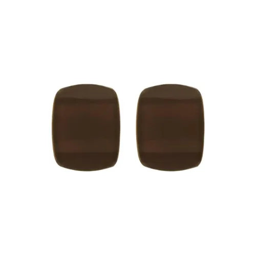 SAINT LAURENT Brass Clip-On Earrings Women's Brown