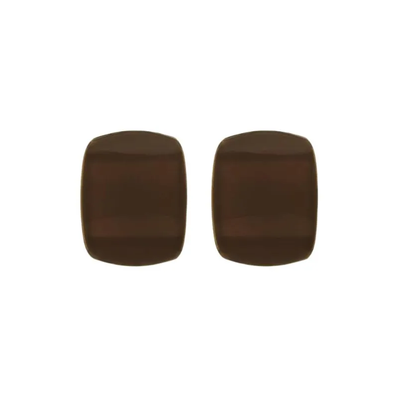 SAINT LAURENT Brass Clip On Earrings Women's Brown-0