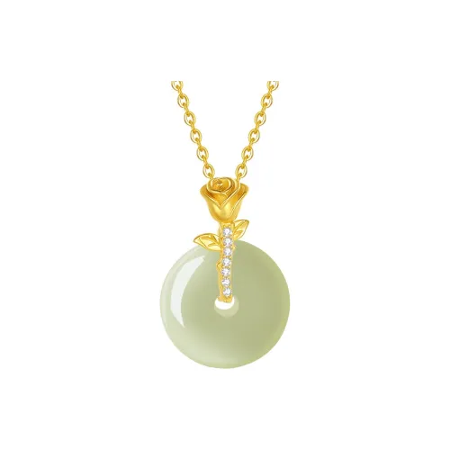Emerald Dynasty Hetian Jade Necklaces White Jade/Pale Greenish White Jade Women's