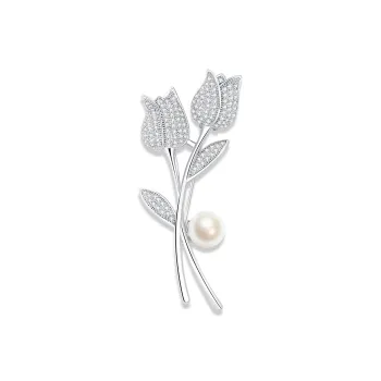 Inlady Saltwater Pearl Brooches Women's