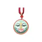 Cinnabar Painted Buddha's Eye Pendant