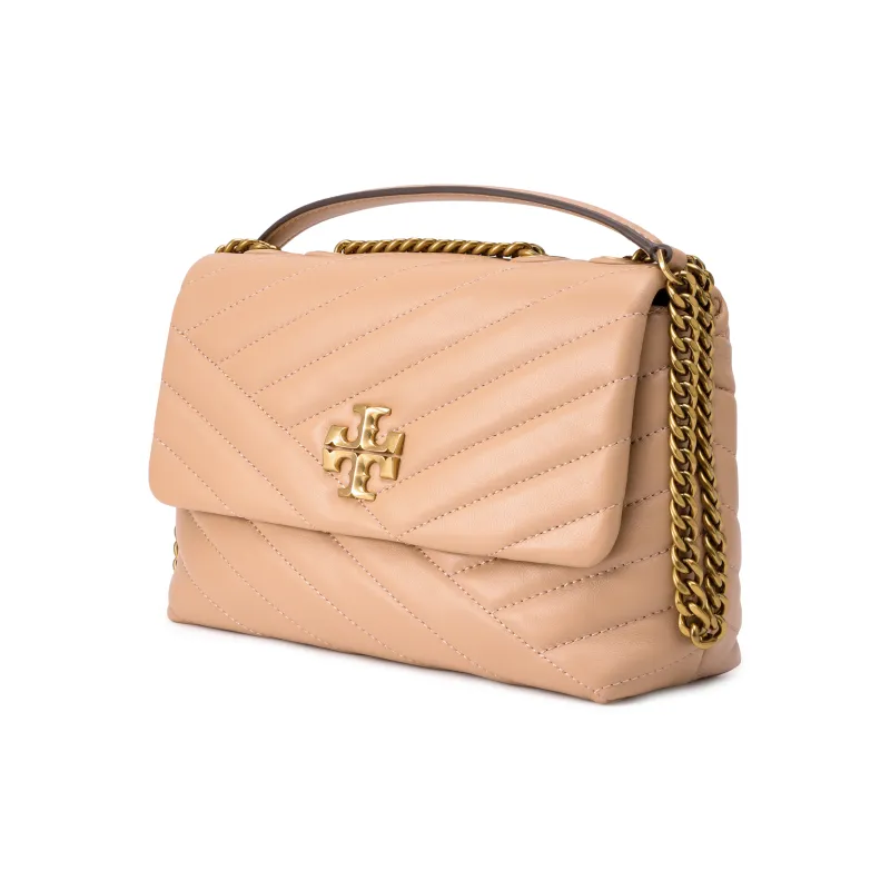 TORY BURCH Kira Leather Leather Crossbody Bag Shoulder Bag Regular Women's Pink Brown-1