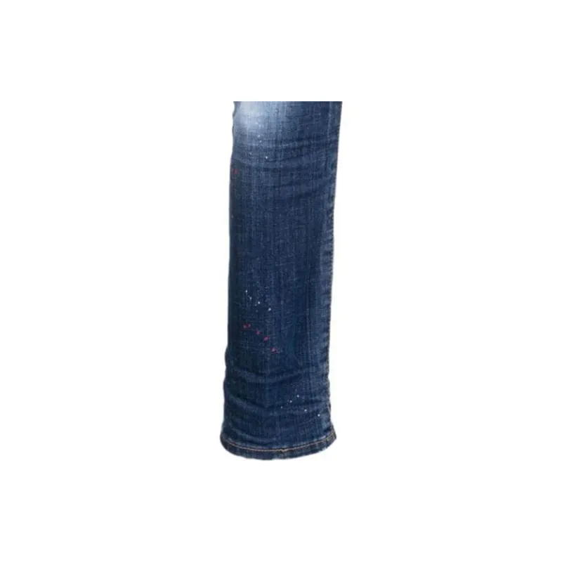 DSQUARED 2 Paint Splatter Effect Distressed Jeans-9