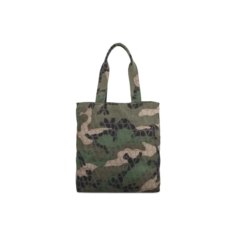 Valentino Camouflage Patterned Top Handle Bag-0