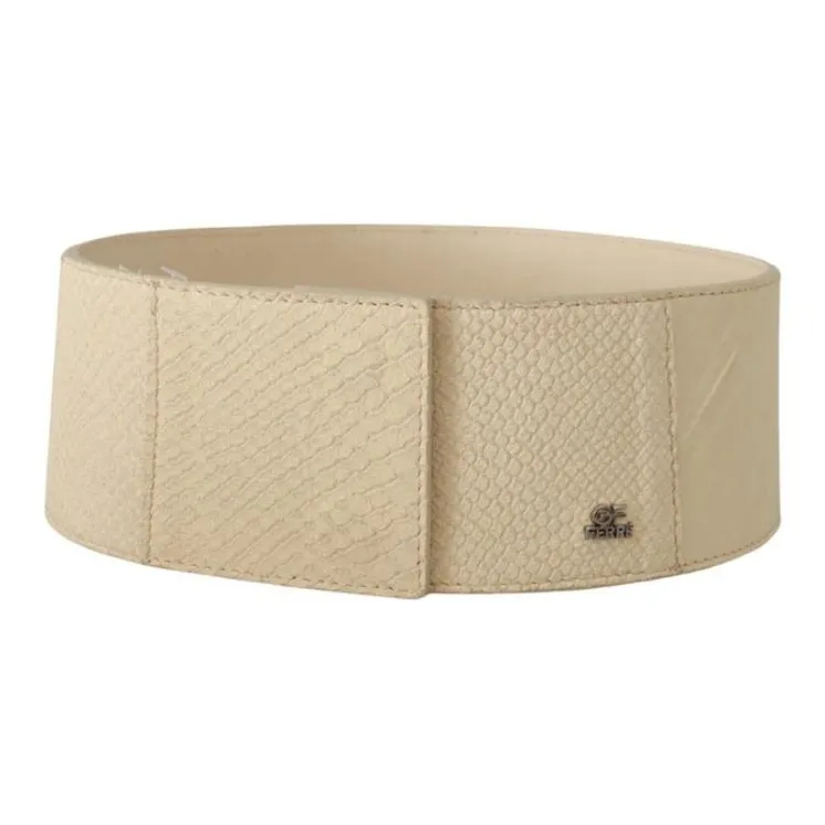 GIANFRANCO FERRE Leather Leather Belts Women's Ecru --0