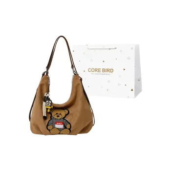CORE BIRD PU Double Shoulder Crossbody Bag, Shoulder Bag Regular Women's Brown/Red/Coffee/Black