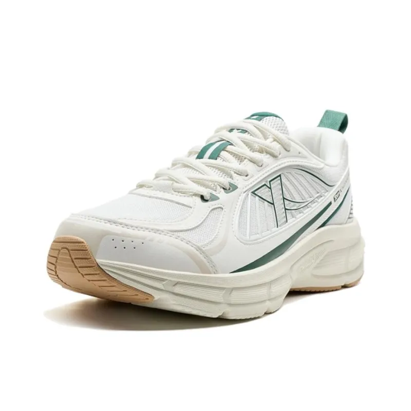 XTEP Absolute Dust 6.0 Anti Slip Wear Resistant Low Top Running Shoes Men's White Green-1