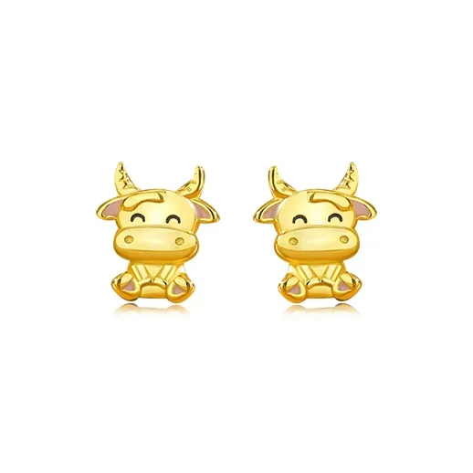 KING TAI SANG S925 Silver Stud Earrings Women's-3