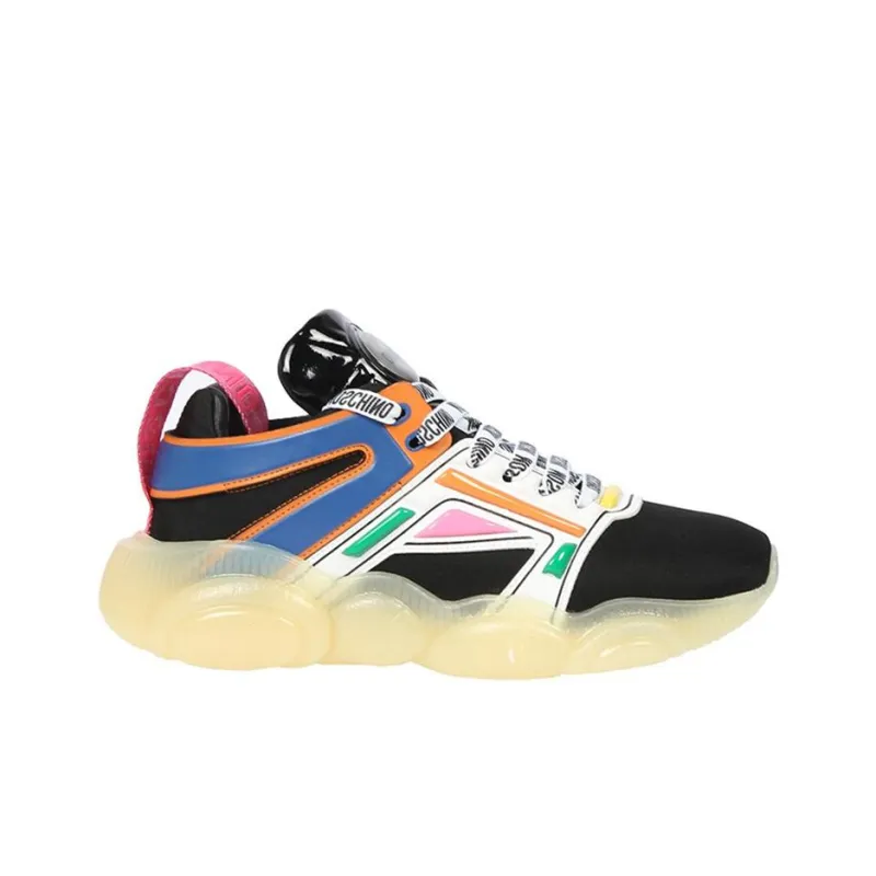 MOSCHINO Casual Shoes Women's Low Top Black/White/Blue-1