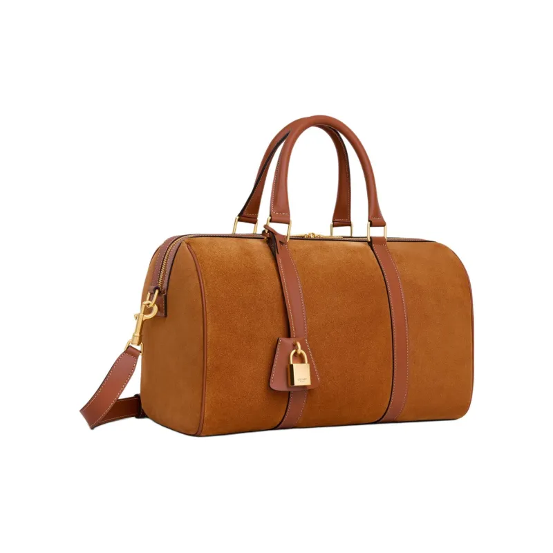 CELINE Cow Leather Boston Bag Shoulder Bag Crossbody Bag Handbag Women's Smoke-1