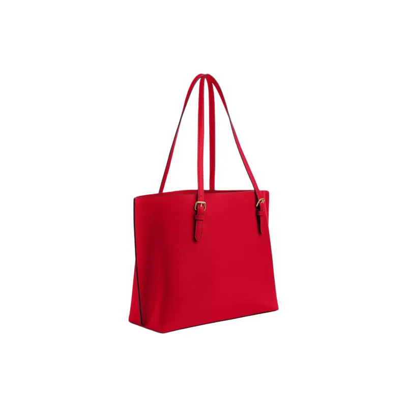COACH Mollie Leather Tote Bag, Shopping Bag, Handbag, Shoulder Bag Large Size Women's Red-1