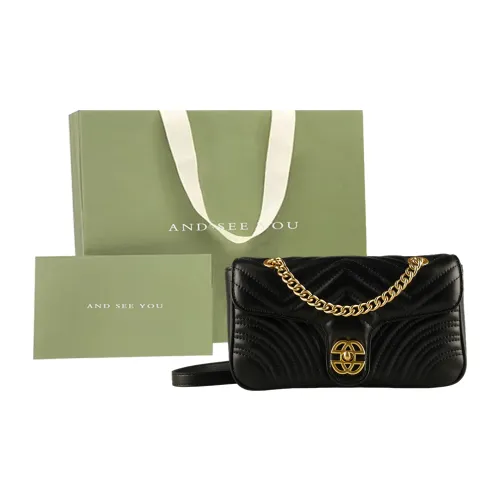 ANDSEEYOU Cow Leather Shoulder Bag Crossbody Bag Regular Women's Black