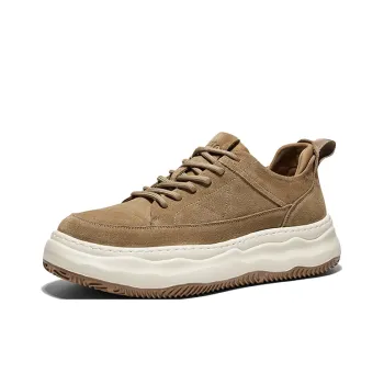 Hautton Jeans Low Top Skateboard Shoes Men's Yellow Brown