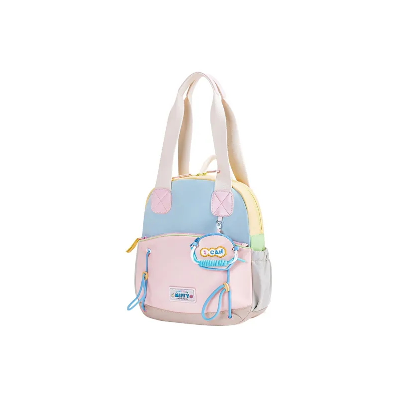Miffy Fabric Handbag, Backpack Medium Size Women's Yellow Blue Pink-1