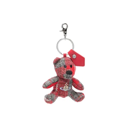 Vivienne Westwood Metal, Fabric, Calfskin Keychains Women's Red