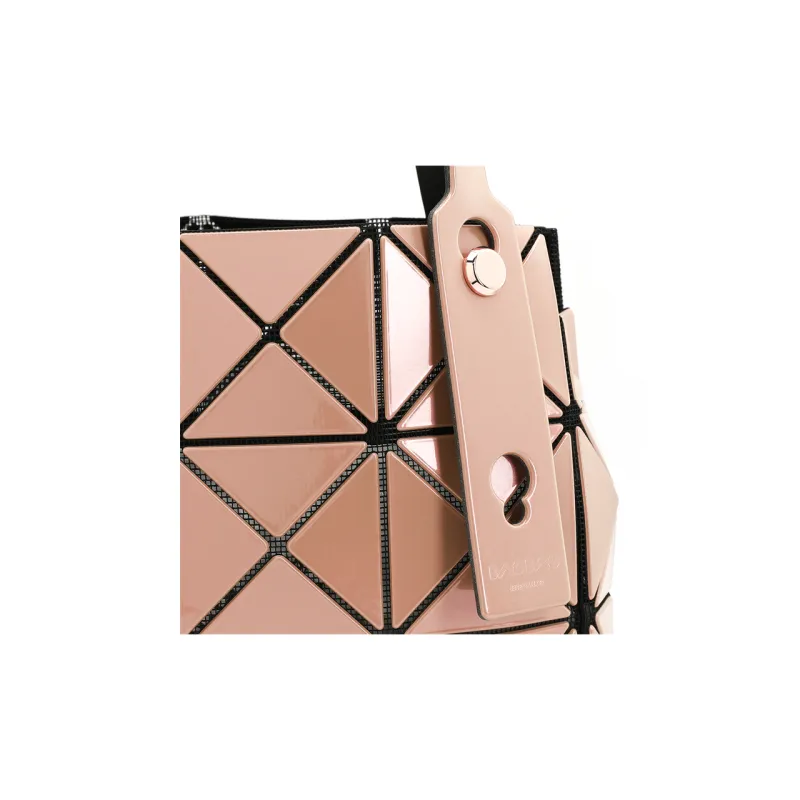 ISSEY MIYAKE Polyvinyl Chloride Resin Handbag Women's Beige-4
