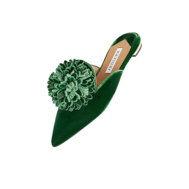 AQUAZZURA Wrap-toe Slippers Women's Green-3