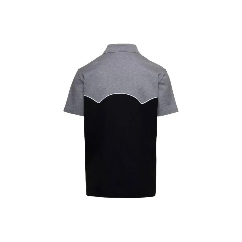 VERSACE Logo Embroidered Short-Sleeved Polo Shirt-1